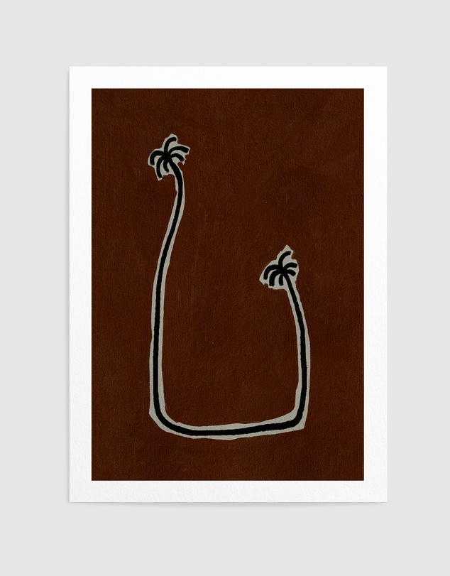 Olive et Oriel - Soul Bound - Brown by Shatha Al Dafai Art Print