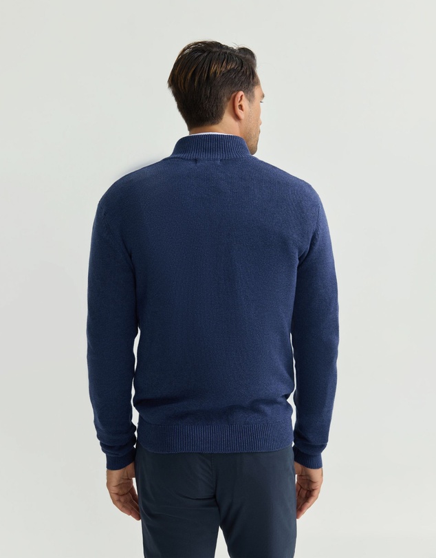 Oxford - Robert Zip Neck Knit Pullover