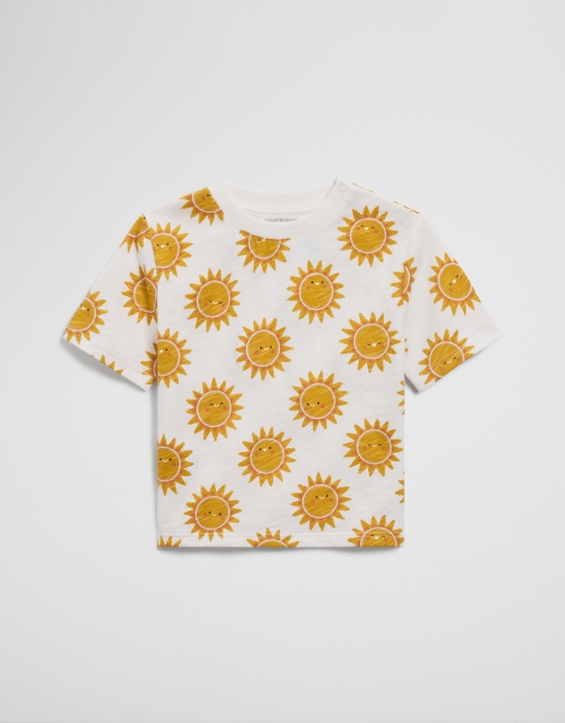 Country Road - Organically Grown Cotton Short Sleeve Relaxed Sun Print T-shirt