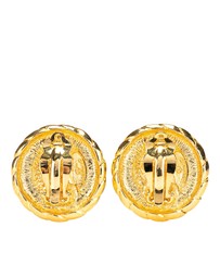 Pre-Loved by Azura Reborn - Pre-Loved Gold Plated CC Button Clip on Earrings