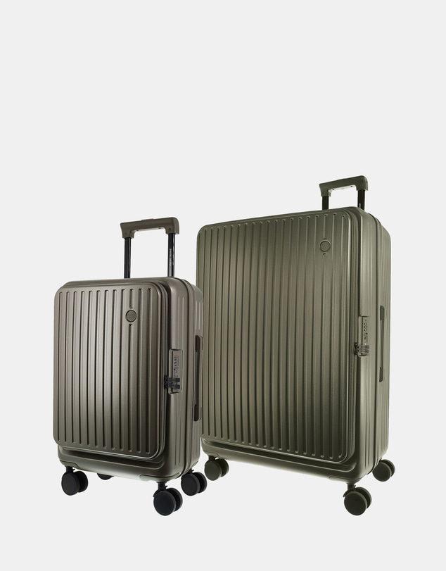 Pierre Cardin - Pierre Cardin Front-Opener Hard Shell Large and Cabin 2-Piece Set Bundle