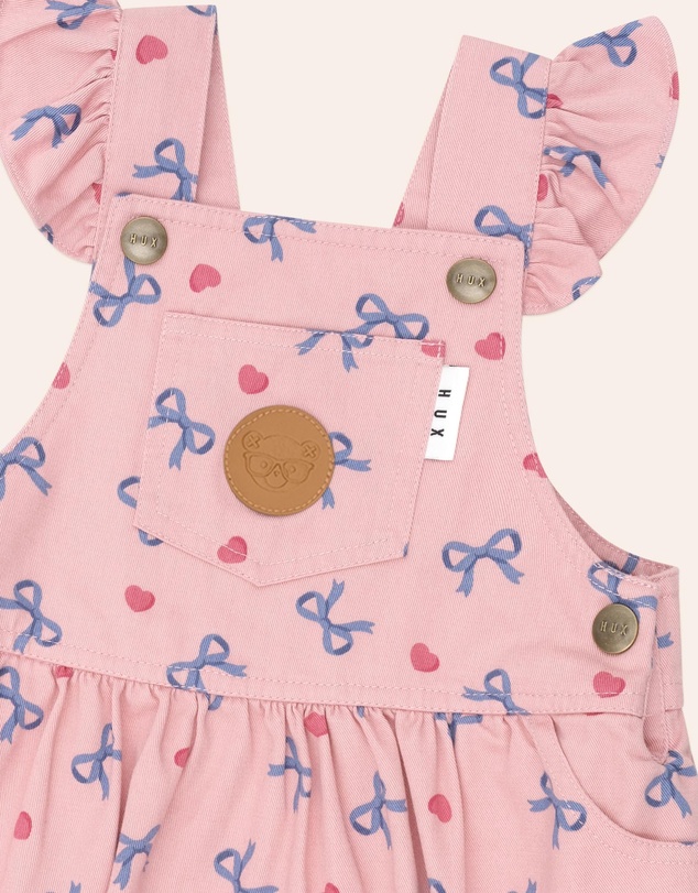 Huxbaby - Hearts and Bows Pinafore - Babies-Kids