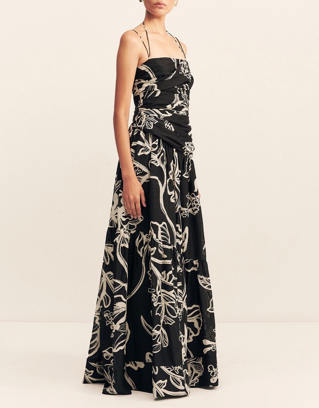 Shona Joy - Lila Double Strap Tiered Maxi Dress