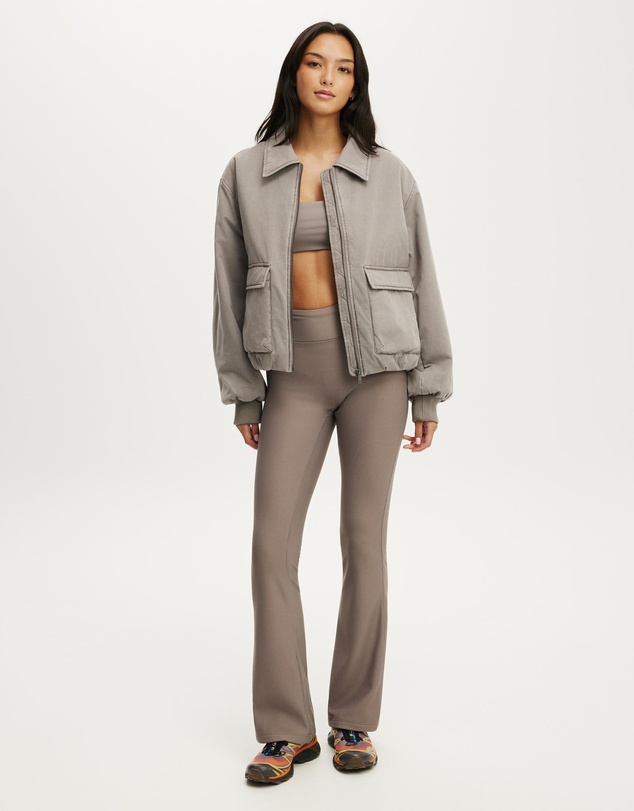 Cotton On Body Active - Collared Soft Touch Bomber Jacket