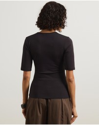 Atmos&Here - Deep V-Neck T-Shirt