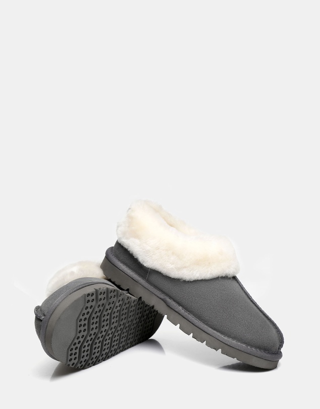 EVERAU - Australian Shepherd Ugg Homey Slipper Cow Leather Upper House Shoes