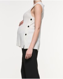 Soon Maternity - Collette Linen Knit Feeding Tank