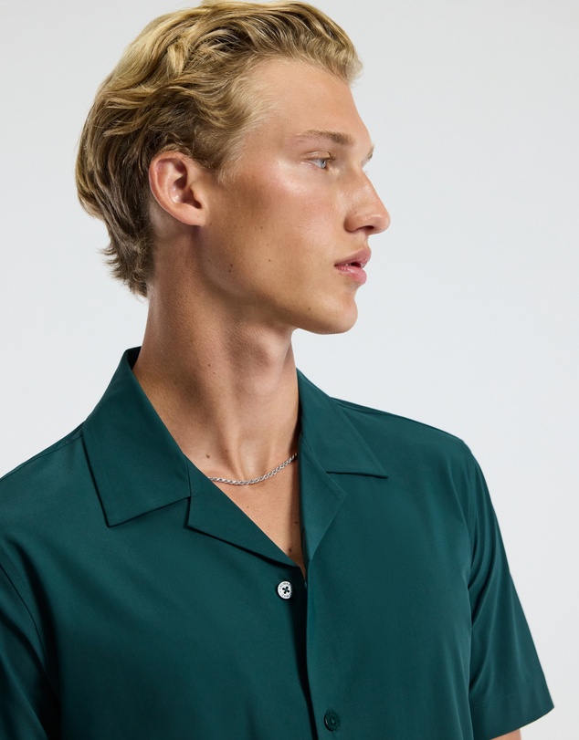 Calibre - Performance Cuban Collar Shirt Jade