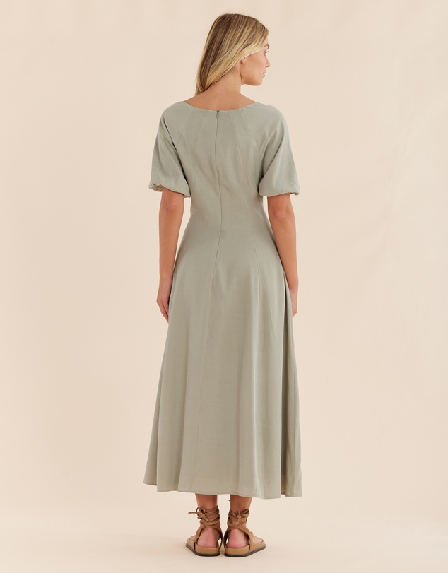 Amelius - Auguste Puff Sleeve Midi Dress