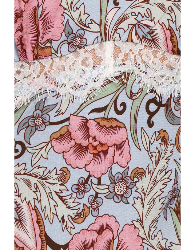 Petal & Pup - Akira Lace Trim Midi Dress - Blue Tapestry Floral