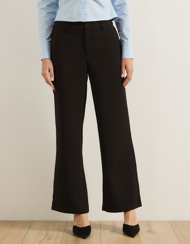 Atmos&Here - Mia Straight Leg Tailored Pants With Piping Detail