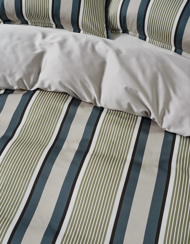 Linen House - Nara Bamboo Cotton 400TC Stripe Quilt Cover Set