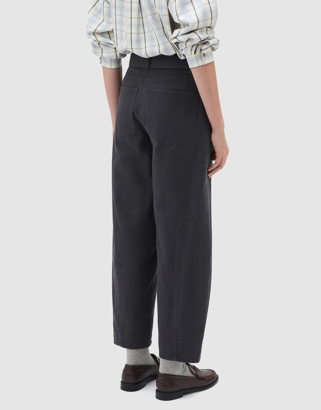 Oroton - Washed Twill Barrel Leg Pants