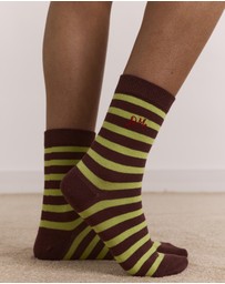 Damson Madder - Calf Length 2 Pack Socks