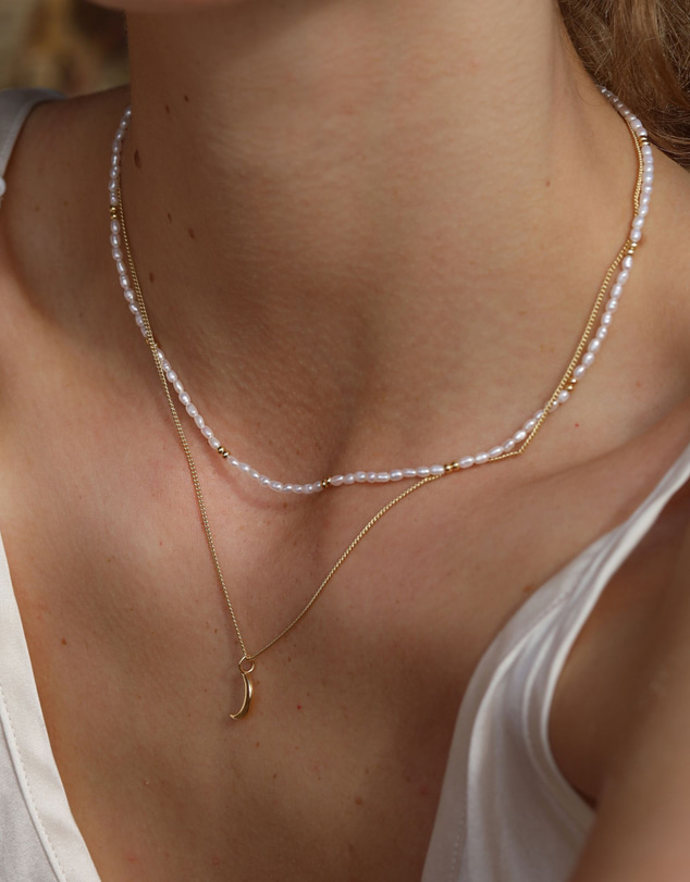 Luna Rae - Gold Vermeil - Classic Crescent Necklace