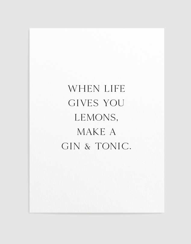 Olive et Oriel - Gin & Tonic Art Print