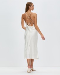 Third Form - Crush Bias Cowl Slip Dress