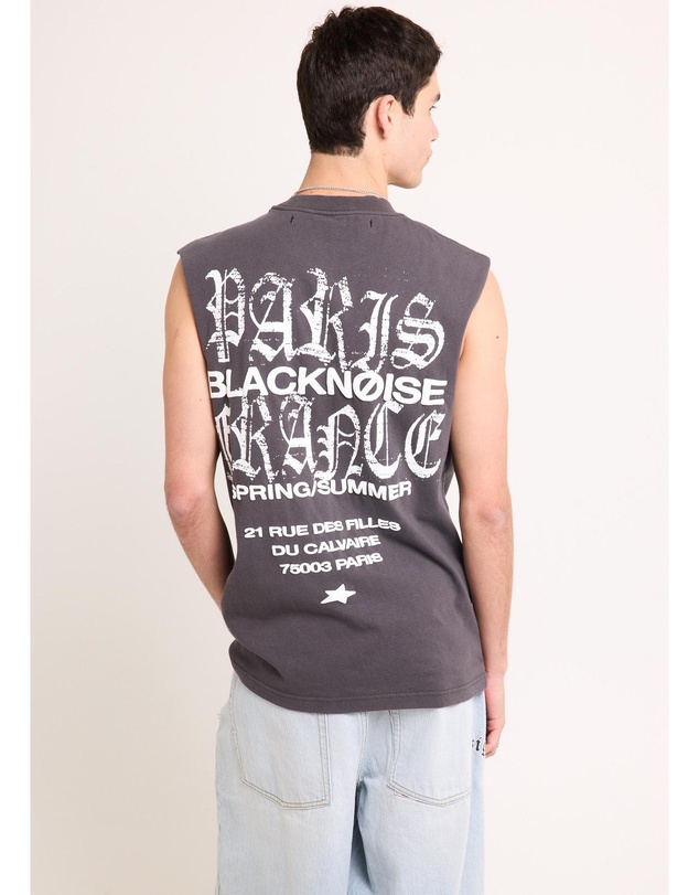 Black Noise White Rain - Rue Des Muscle Tank