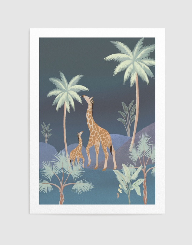 Olive et Oriel - Jungle Giraffes In Midnight
