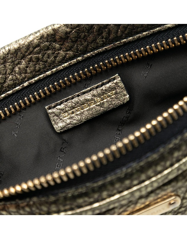 Pre-Loved by Azura Reborn - Pre-Loved Metallic Grained Leather Wristlet Clutch