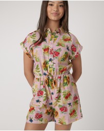 Decjuba Kids - Frankie Printed Playsuit - Teens