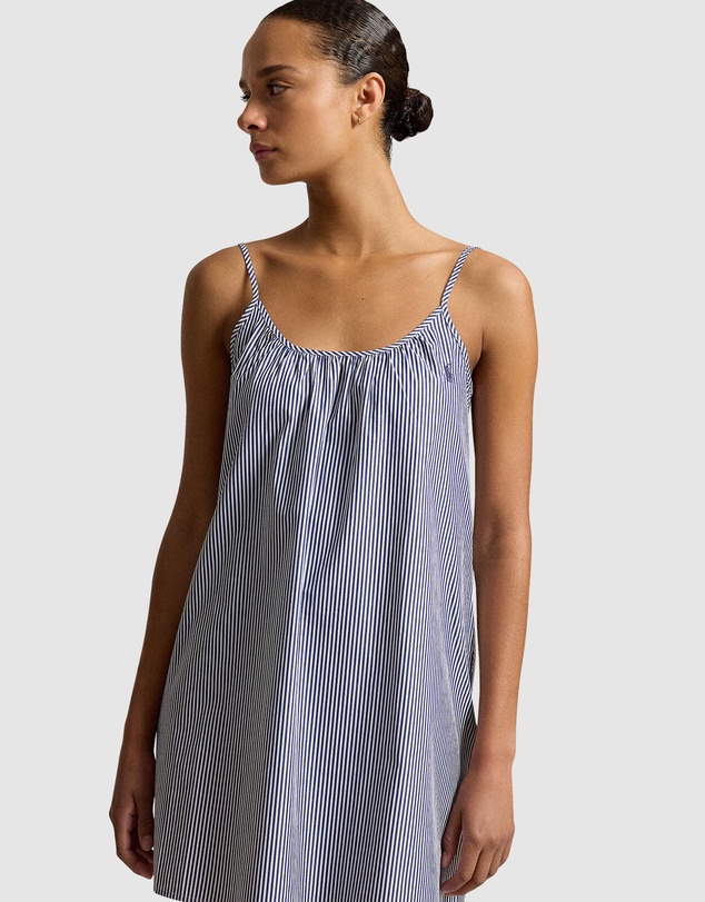 Polo Ralph Lauren - Shirting Stripes Cotton Chemise Slip Nightdress