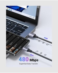 Ugreen - UGreen 3m USB-C to USB 2.0 Male Cable Space Gray – Fast Charging QC 3.0 Data Transfer