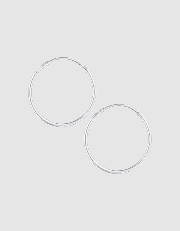 Elli Jewelry - Minimalist Hoop Earrings in 925 Silver
