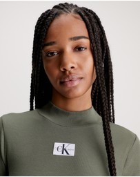 Calvin Klein Jeans - Slim Ribbed Long Sleeve Dress