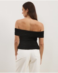 Atmos&Here - Eliza Lace Off Shoulder Top