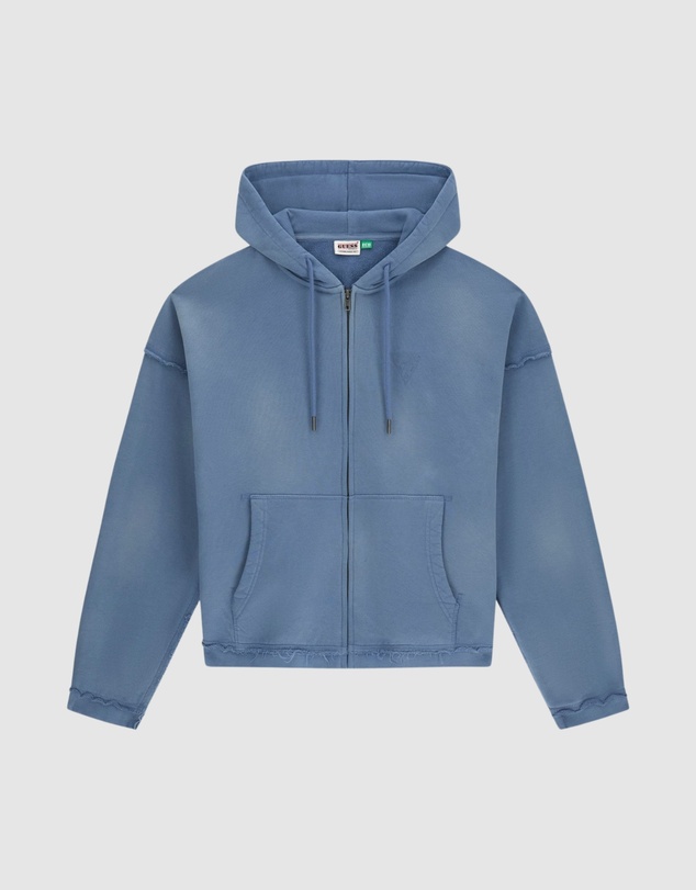 GUESS Originals - GUESS Originals Triangle Logo Zip-Up Hoodie