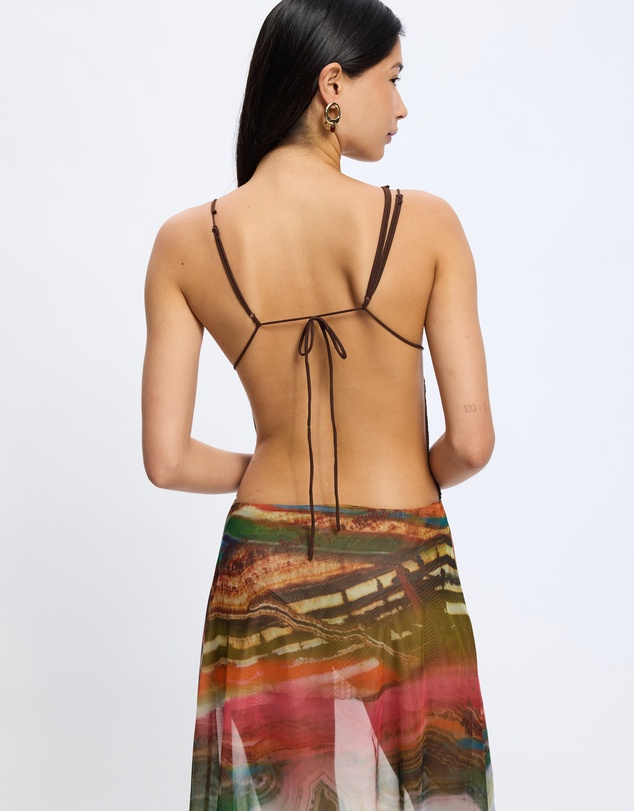 Jaded London - Mesh Wooden Trim Dress