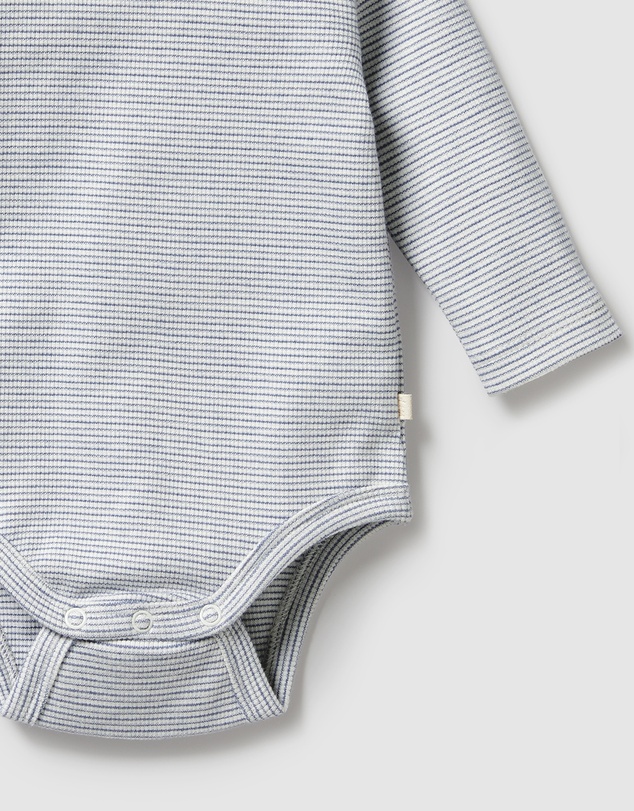 Wilson & Frenchy - Organic Stripe Rib Long Sleeve Bodysuit - Babies