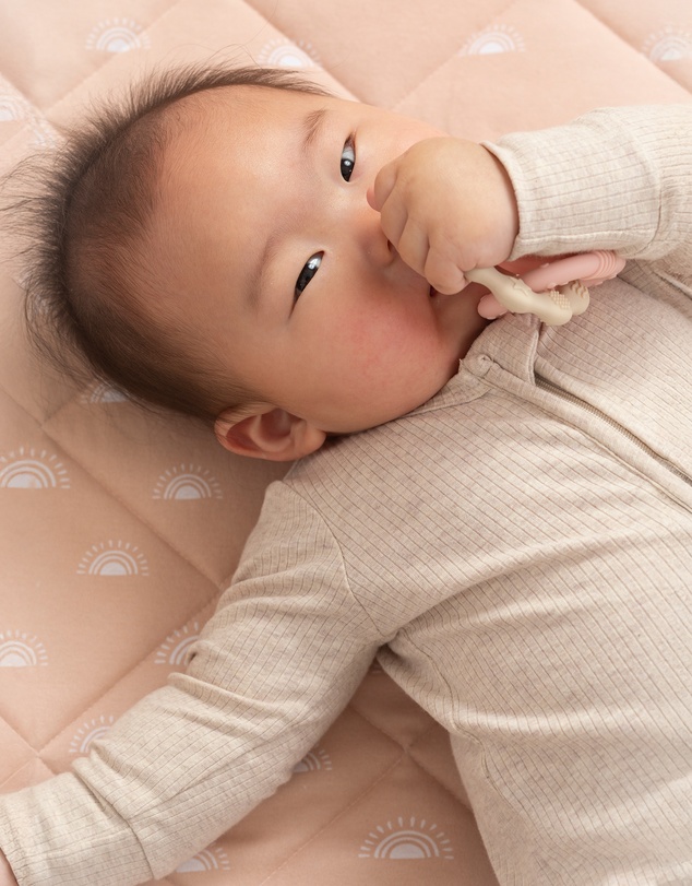 Living Textiles - Reversible Organic Quilted Cot Comforter- Bohemian Bliss