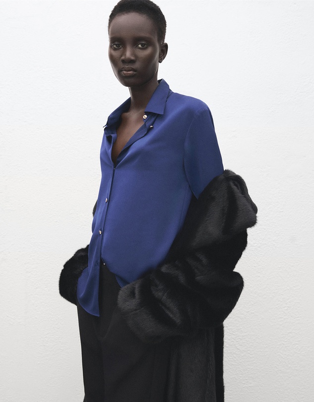 M.N.G - Satin Finish Flowy Shirt
