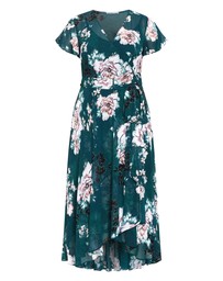 City Chic - Jade Blossom Short Sleeve Dress