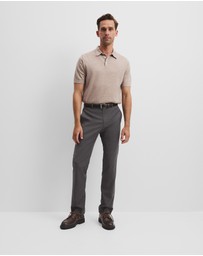 Country Road - Australian Merino Short Sleeve Button Knit Polo