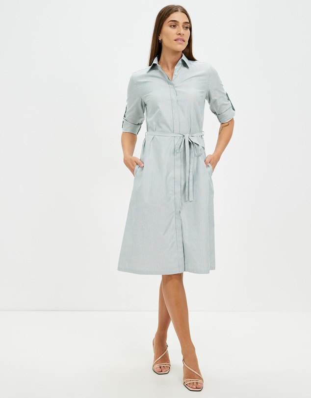 Farage - Olivia Stripe Shirt Dress