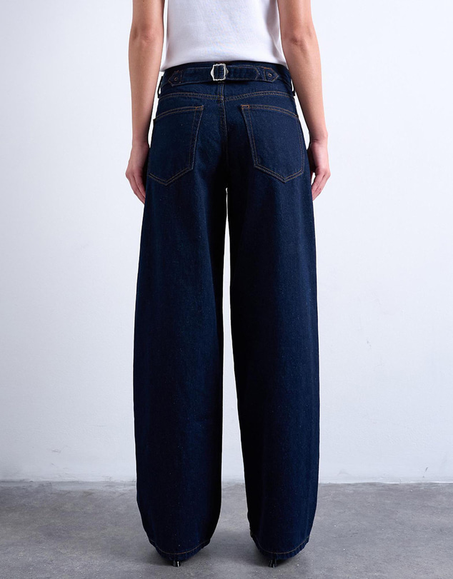 TOPSHOP - Cinch LR Wide Dnm Jeans DB Noos