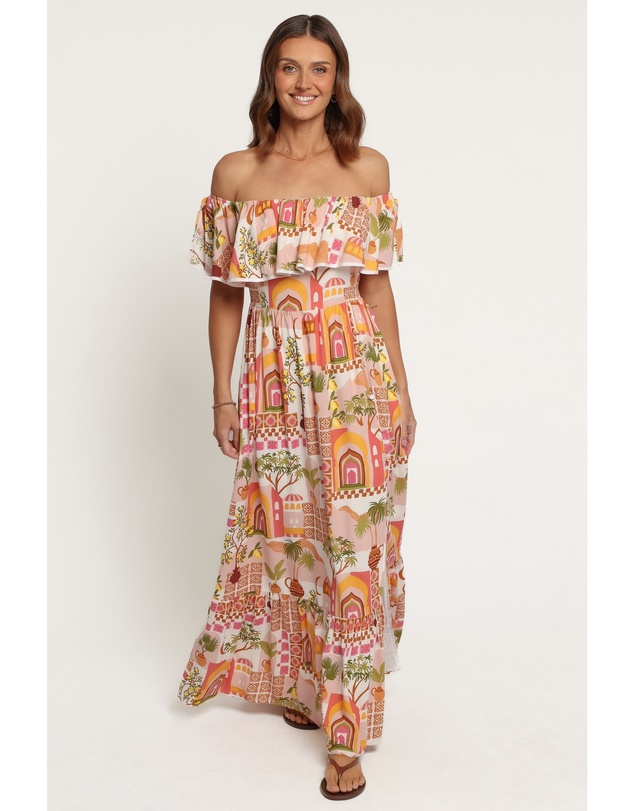 Petal & Pup - Kelsey Off Shoulder Maxi Dress - Pink Tropical