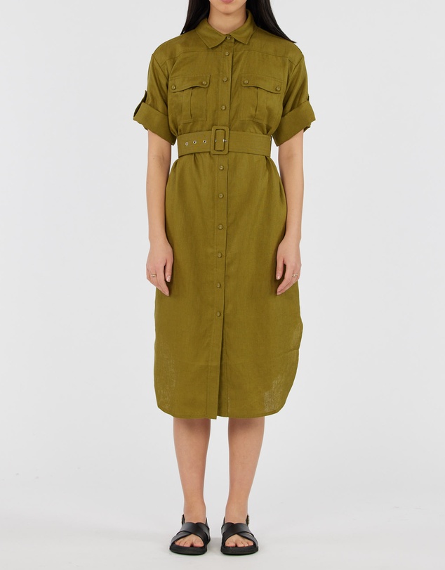 Amelius - Provence Linen Shirt Dress