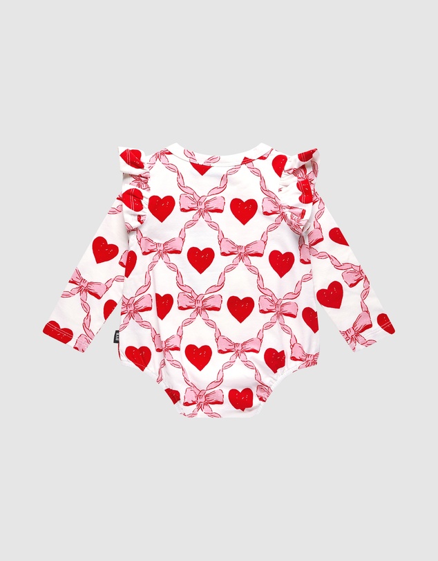Rock Your Baby - Wild At Heart Long Sleeve Frill Bubble Bodysuit