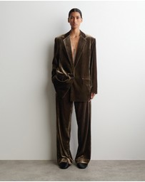 COS - Velvet Elasticated Straight-Leg Trousers