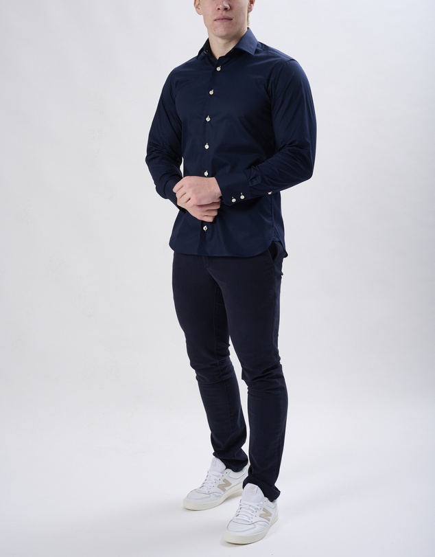 3 Wise Men - 3 Wise Men Sisa Navy Blue Shirt
