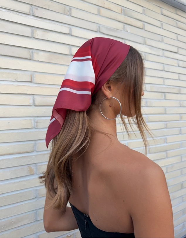 SSAINT - SŚAINT Red Print Head Scarf