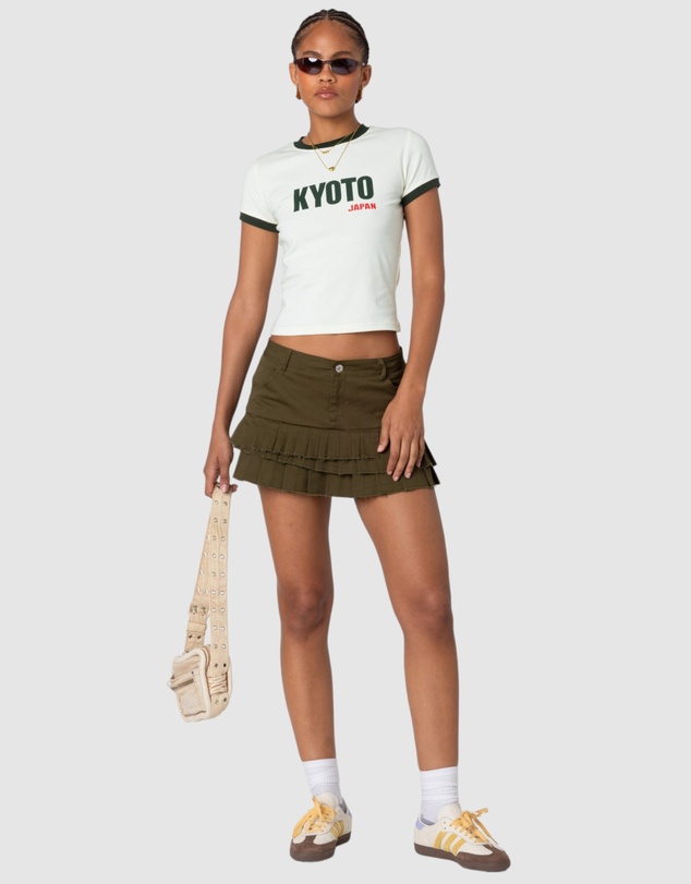 EDIKTED - Layered Pleats Mini Skirt