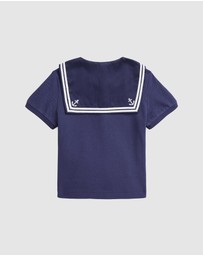 Polo Ralph Lauren - Stretch Mesh Sailor Polo Shirt - ICONIC EXCLUSIVE - Kids