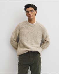 Country Road - Merino Nep Wool Blend Crew Neck Knit
