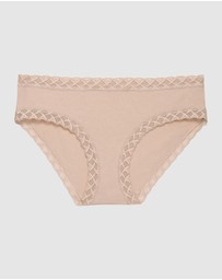 Natori - Bliss Lace Trim Pima Cotton Hipster Girl Brief