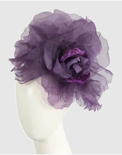 Fillies Collection - Large Purple Flower Fascinator Headband
